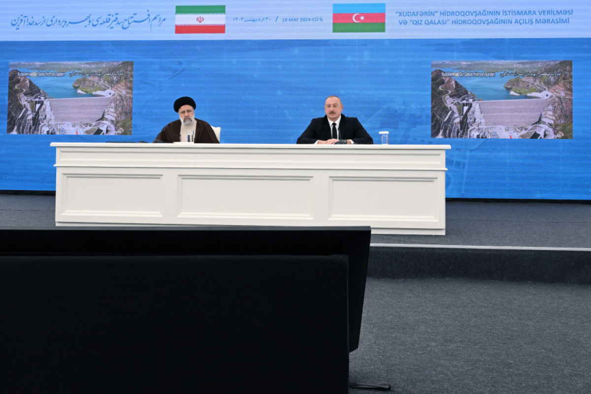 President Ilham Aliyev, President Ebrahim Raisi attended commissioning ceremony of Khudafarin hydroelectric complex, opening ceremony of Giz Galasi hydroelectric complex-PHOTO-UPDATED-1