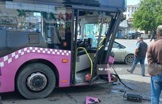Several injured as passenger buses collide in Baku-PHOTO 