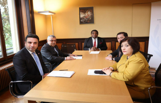 Meeting of Sahib Gafarova and Alen Simonyan