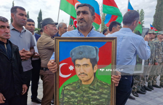Remains of martyr Adalat Aliyev who went missing during I Garabagh War buried in Azerbaijan's Tartar - PHOTO 