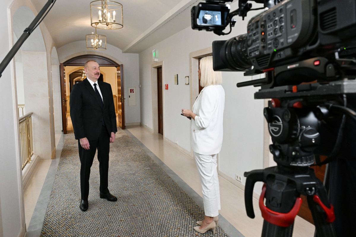 President of the Republic of Azerbaijan Ilham Aliyev was interviewed by Euronews TV channel