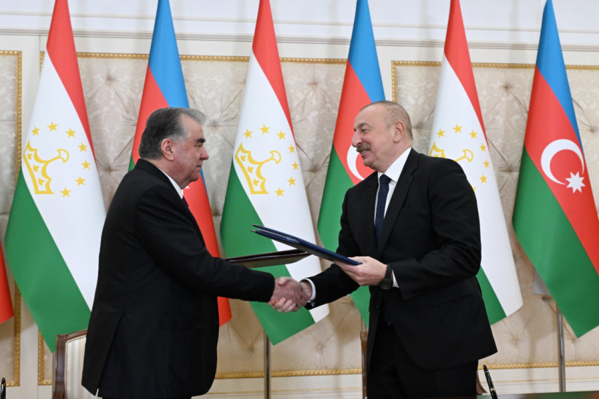 Ilham Aliyev, President of Azerbaijan and Emomali Rahmon, President of Tajikistan
