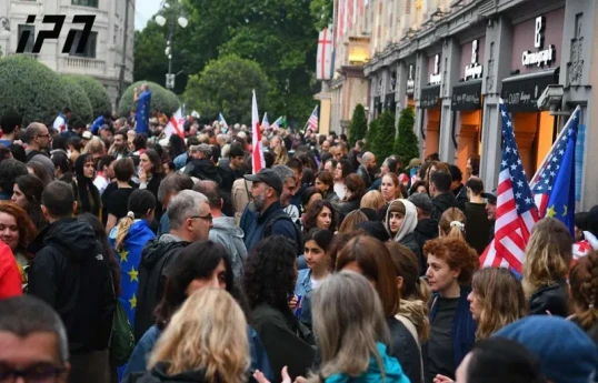 Opponents of "Transparency of Foreign Influence" law are gathering in several locations in Tbilisi