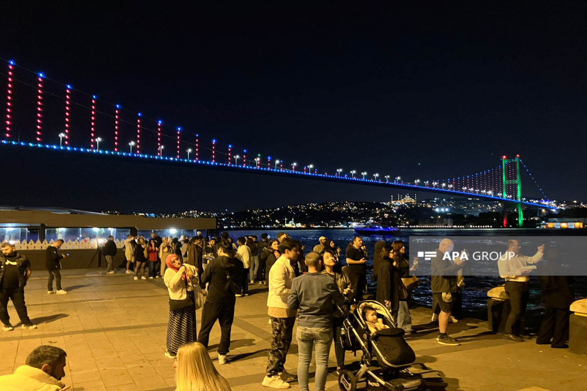 Three bridges of Istanbul lightened with colors of Azerbaijani flag-PHOTO - Vimarsana News