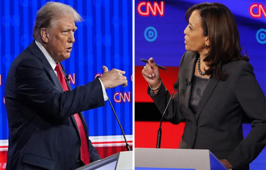 Donald Trump and Kamala Harris