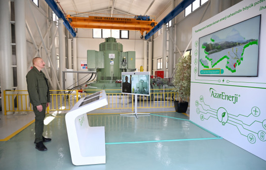 President Ilham Aliyev inaugurated "Zar" SHPS in Kalbajar and "Toghanaly" SHPS in Goygol district