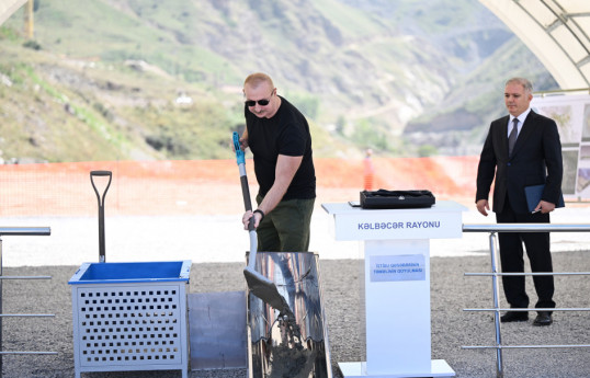President Ilham Aliyev laid foundation stone for Istisu settlement in Kalbajar district