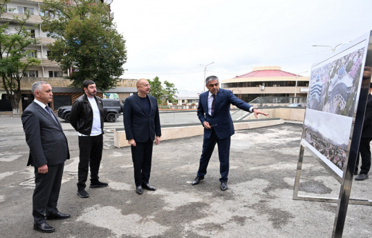 President Ilham Aliyev reviewed renovation work at Bulud Hotel in Khankendi
