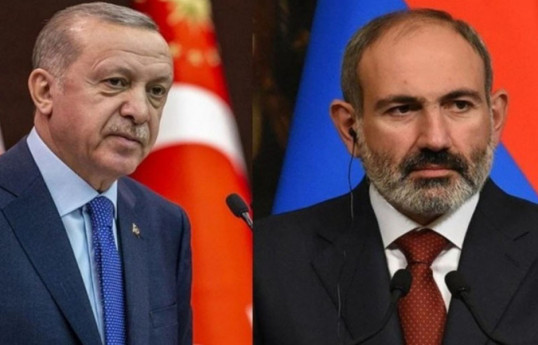 Recep Tayyip Erdogan, Turkish President and Nikol Pashinyan, Armenian Prime Minister