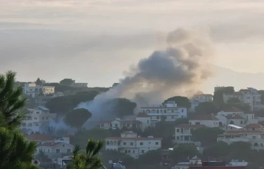 Israel’s air force launches dozens of airstrikes on southern Lebanon