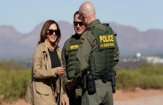 Kamala Harris goes on offense with 'tough on border' message