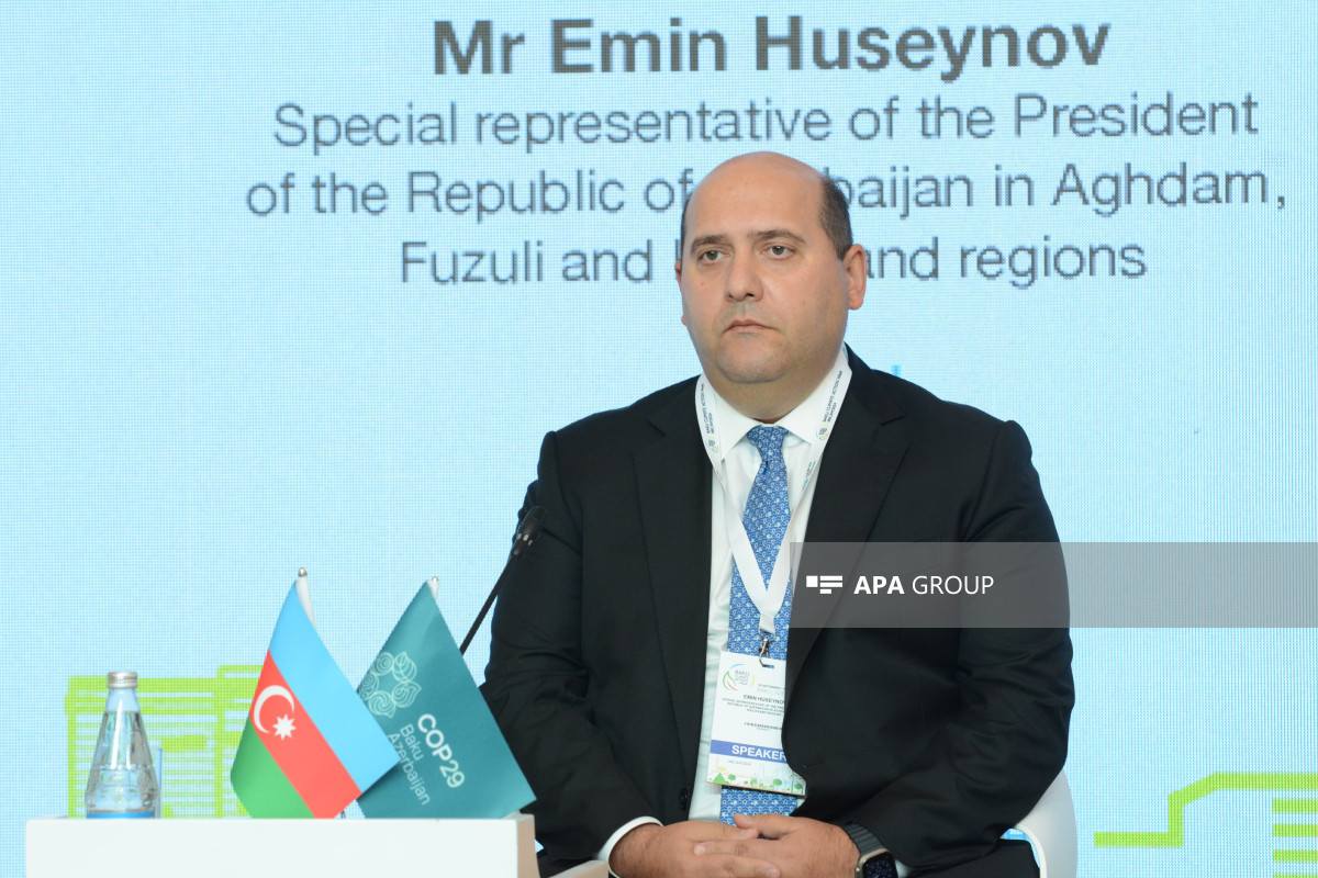 Emin Huseynov, assistant to the First Vice President of the Republic of Azerbaijan, special representative of the President of the Republic of Azerbaijan in Aghdam, Fuzuli and Khojavand regions