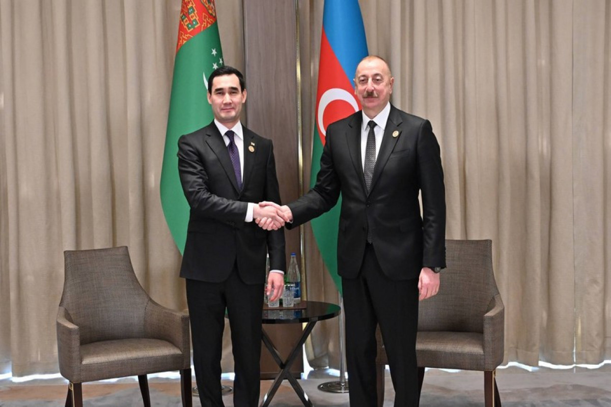 President of Turkmenistan, Serdar Berdimahamedov and Ilham Aliyev, President of the Republic of Azerbaijan
