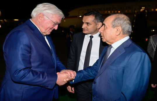 German President Frank-Walter Steinmeier arrives in Azerbaijan for official visit
