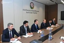 Azerbaijani FM discusses international security issues with Advisor to President of Iran -PHOTO 