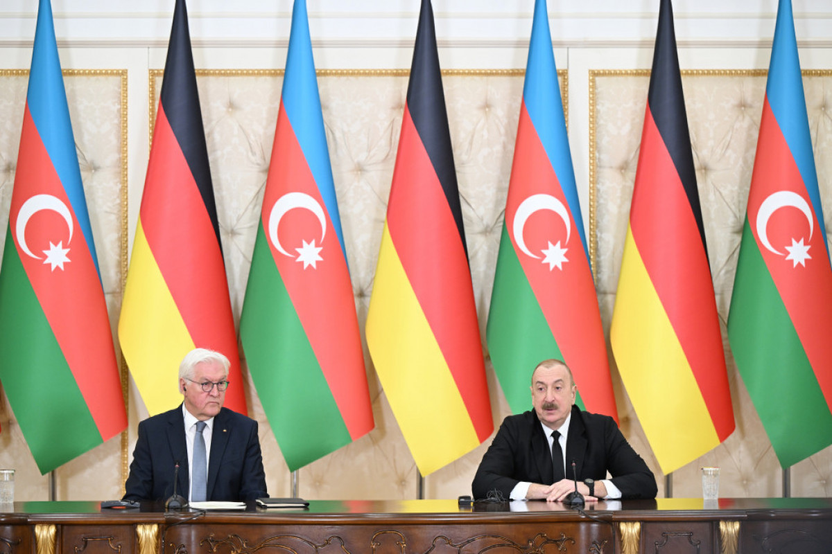 Frank-Walter Steinmeier, President of the Federal Republic of Germany and Ilham Aliyev, President of the Republic of Azerbaijan