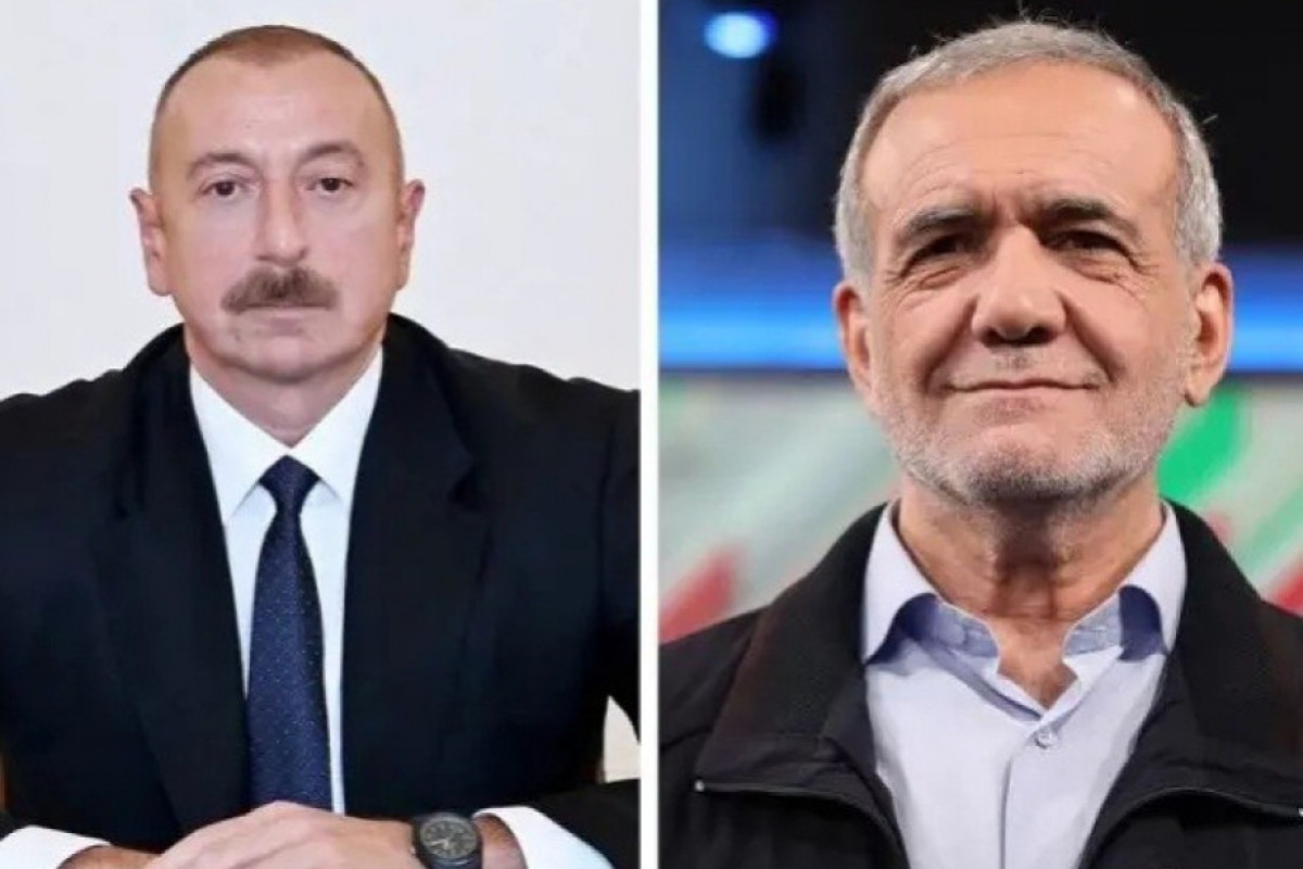 Ilham Aliyev, President of the Republic of Azerbaijan, Masoud Pezeshkian, President of the Islamic Republic of Iran