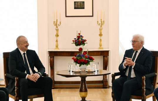 Ilham Aliyev, President of the Republic of Azerbaijan and President of the Federal Republic of Germany Frank-Walter Steinmeier