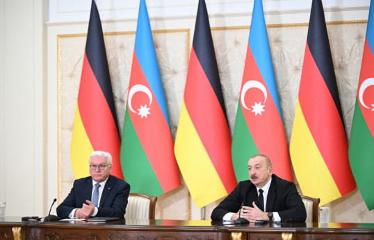 Frank-Walter Steinmeier, President of the Federal Republic of Germany and Ilham Aliyev, President of the Republic of Azerbaijan