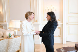 First Lady of Azerbaijan Mehriban Aliyeva met with First Lady of Germany Elke Büdenbender