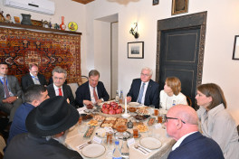 German President Frank-Walter Steinmeier visits Icherisheher in Baku