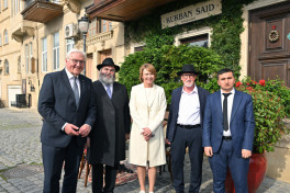 German President Frank-Walter Steinmeier visits Icherisheher in Baku