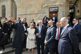 German President Frank-Walter Steinmeier visits Icherisheher in Baku