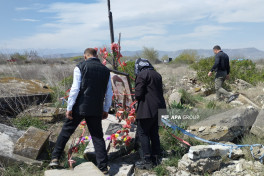 Bakhtiyar Guliyev, one of the first martyrs of Garabagh commemorated 32 years later in cemetery where he was buried -PHOTO 