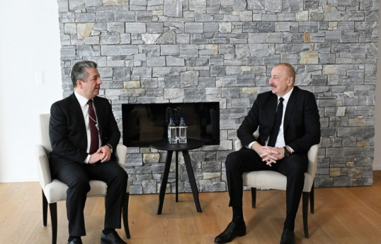 Masrour Barzani, Prime Minister of Kurdistan Region, Ilham Aliyev, President of the Republic of Azerbaijan