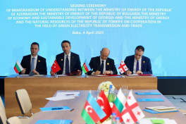 Memorandum of Understanding signed on Azerbaijan-Georgia-Türkiye-Bulgaria Green Energy Corridor