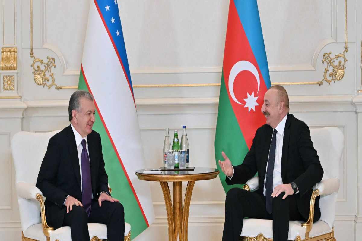 Shavkat Mirziyoyev, President of the Republic of Uzbekistan, and Ilham Aliyev, President of the Republic of Azerbaijan