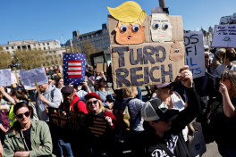Anti-Trump protesters gather in Washington, other US cities