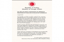Embassy: Statement made on behalf of Türkiye’s MFA regarding individuals of Armenian origin accused of war crimes is fake