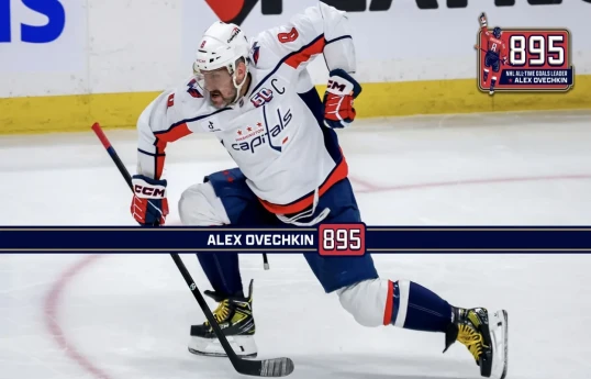 Ovechkin becomes NHL's all-time goals leader with No. 895
