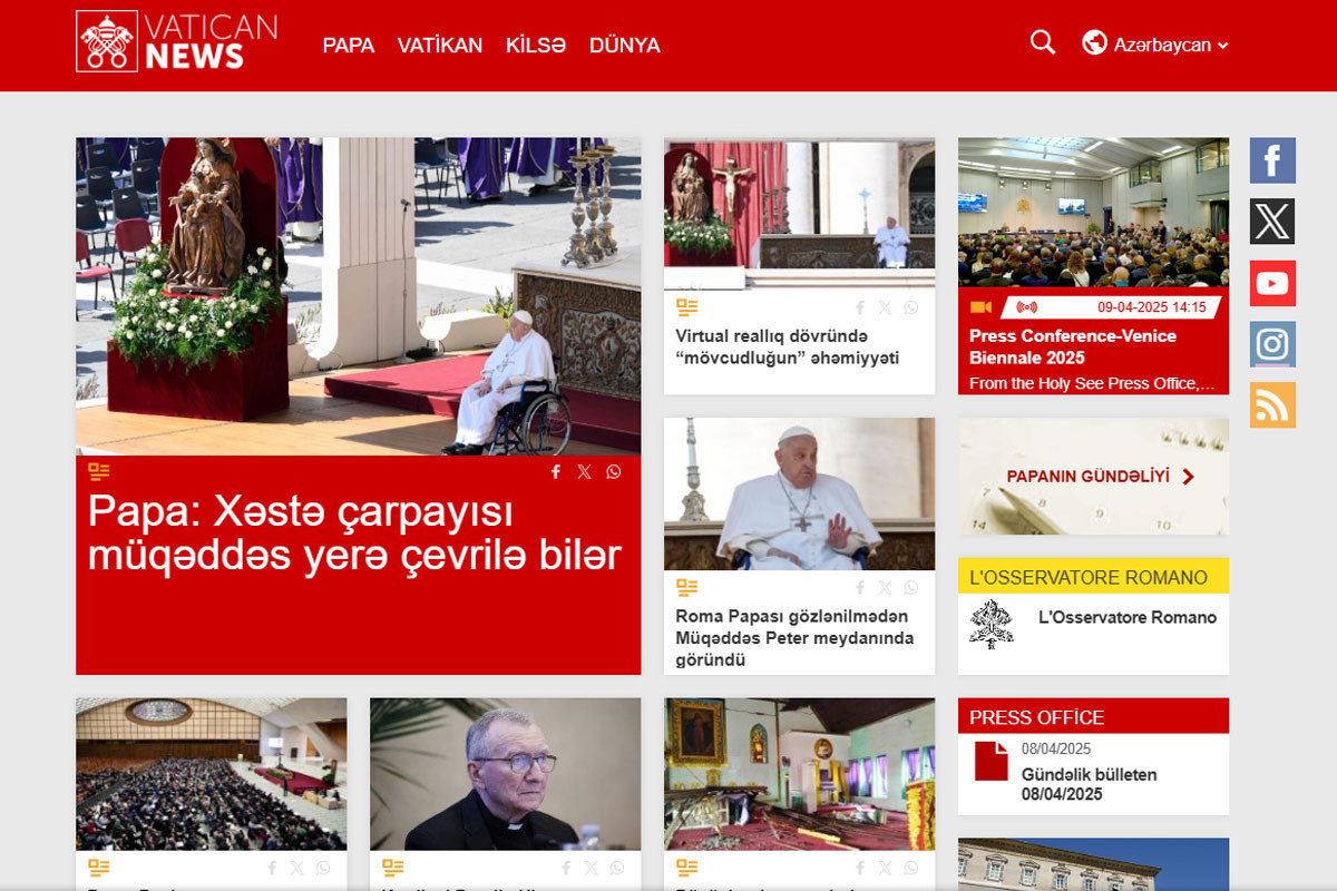Vatican News launches Azerbaijani language service