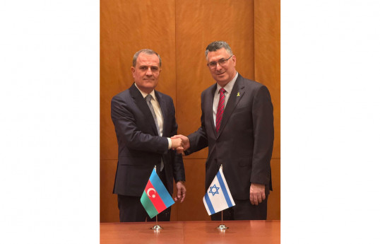 Azerbaijani Foreign Minister, Jeyhun Bayramov, Israeli Foreign Minister Gideon Saar