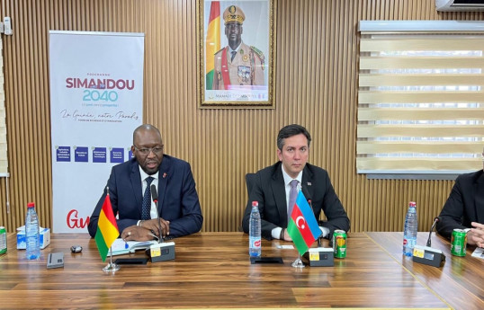 Deputy Minister of Foreign Affairs of the Republic of Azerbaijan Yalchin Rafiyev, Minister of Foreign Affairs of the Republic of Guinea Morissanda Kouyaté