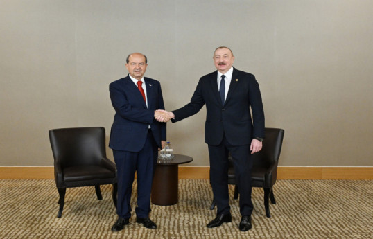 President of the Turkish Republic of Northern Cyprus Ersin Tatar, President of the Republic of Azerbaijan Ilham Aliyev,