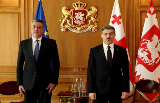 Faig Guliyev, Ambassador Extraordinary and Plenipotentiary of the Republic of Azerbaijan to Georgia, Mikheil Kavelashvili, President of Georgia