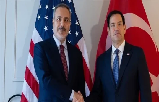 Turkish Foreign Minister Hakan Fidan, U.S. Secretary of State Marco Rubio