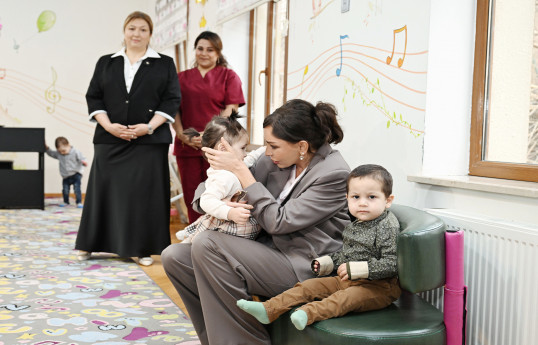 First Vice-President Mehriban Aliyeva and Vice-President of the Heydar Aliyev Foundation Leyla Aliyeva visited Nursery No.1 and Orphanage No. 1 in Baku