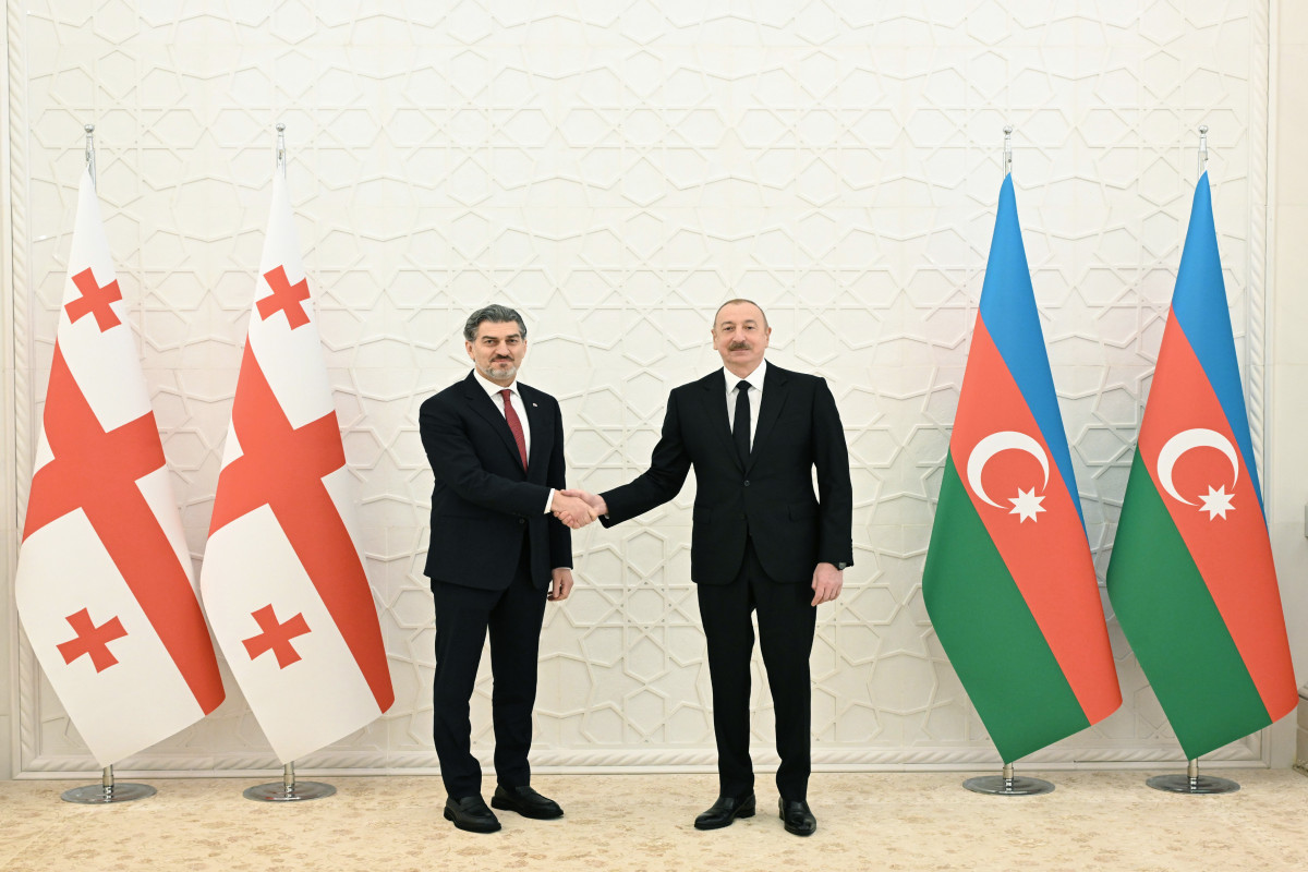 Ilham Aliyev, President of the Republic of Azerbaijan, and Mikheil Kavelashvili, President of Georgia
