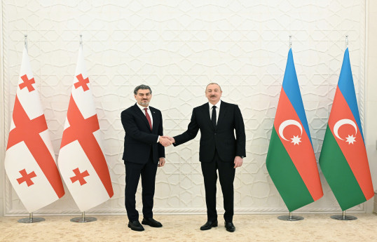 Ilham Aliyev, President of the Republic of Azerbaijan, and Mikheil Kavelashvili, President of Georgia