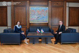 Deputy Prime Minister, Minister of Foreign and European Affairs of the Republic of Slovenia, Tanja Fajon, Azerbaijani Foreign Minister, Jeyhun Bayramov
