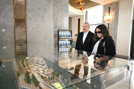 President Ilham Aliyev and First Lady Mehriban Aliyeva reviewed ongoing projects at Sea Breeze Resort