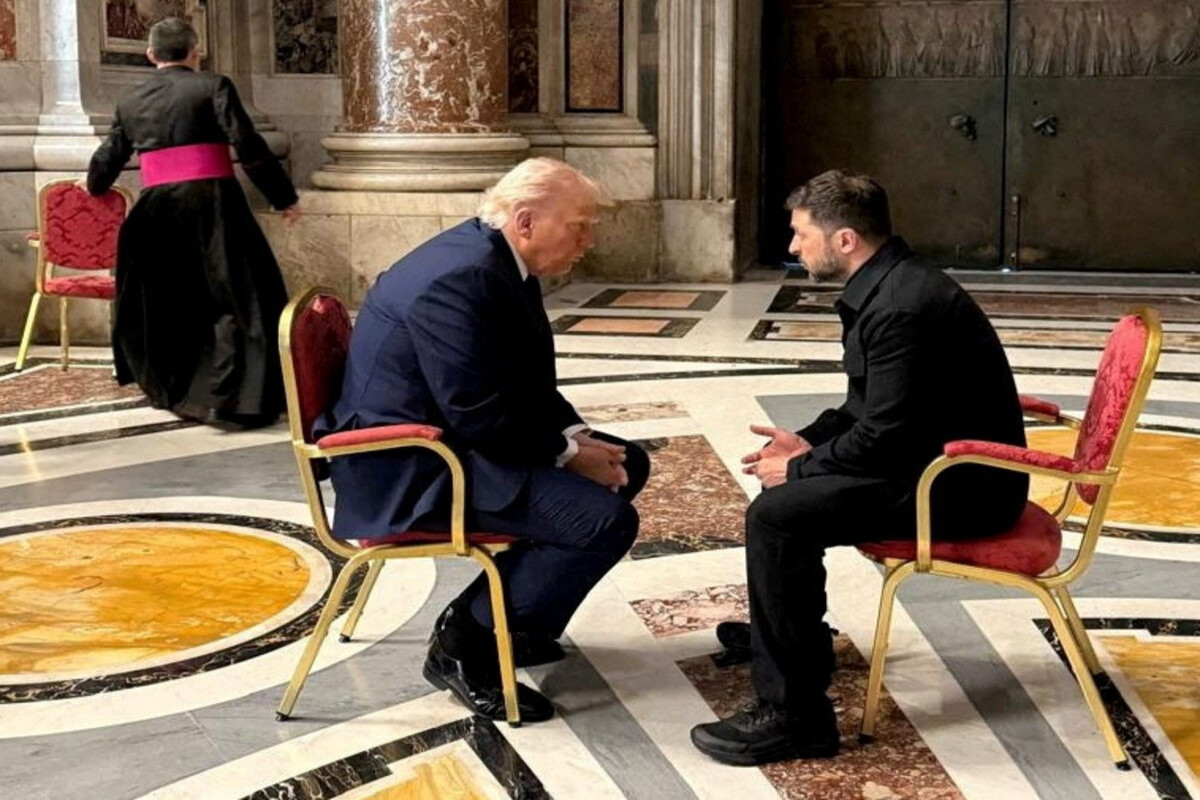 Trump and Zelenskyy meet one-on-one in Vatican basilica to seek Ukraine peace