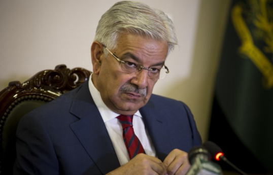 Pakistan’s Defence Minister Khawaja Muhammad Asif
