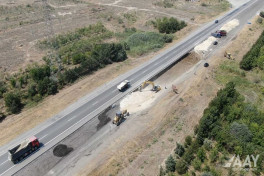 Repair work is underway on Baku-Alat-Gazakh-Georgia highway-PHOTO 