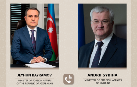 Azerbaijani FM hold phone talk with his Ukrainian counterpart