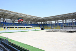 President Ilham Aliyev and First Lady Mehriban Aliyeva inspected construction progress at Ganja city stadium-UPDATED 